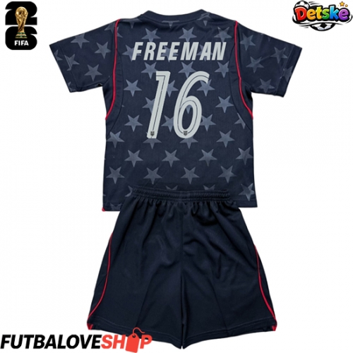 Dres Spojené štáty Alex Freeman #16 Preč pre deti MS 2026 Krátky Rukáv (+ trenírky)